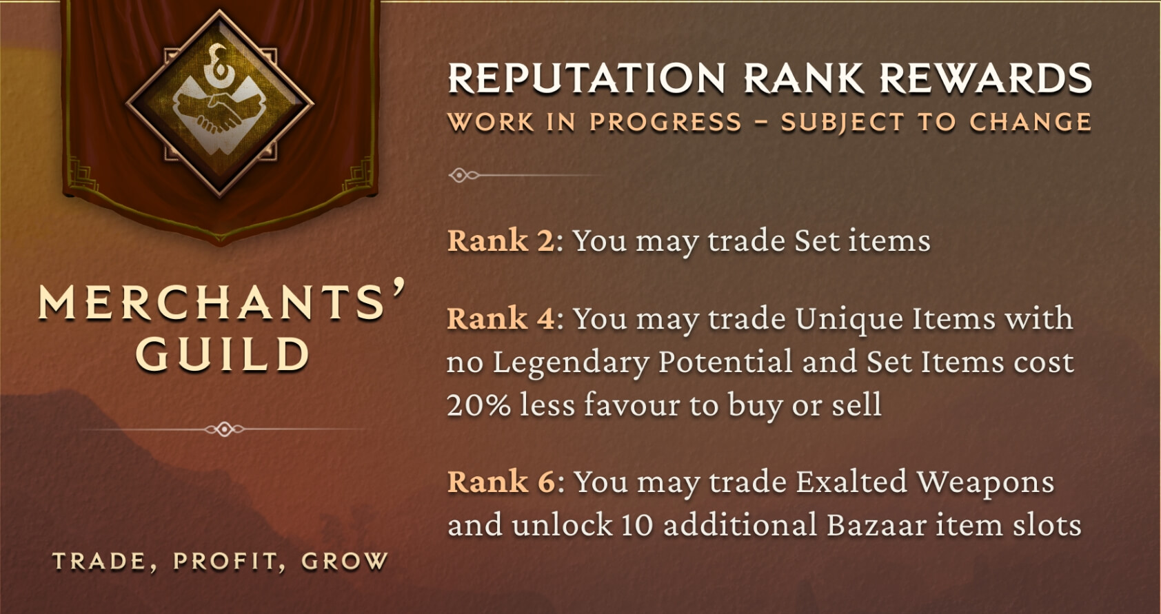 last epoch merchants' guild rank2 rank4 rank6 effect 